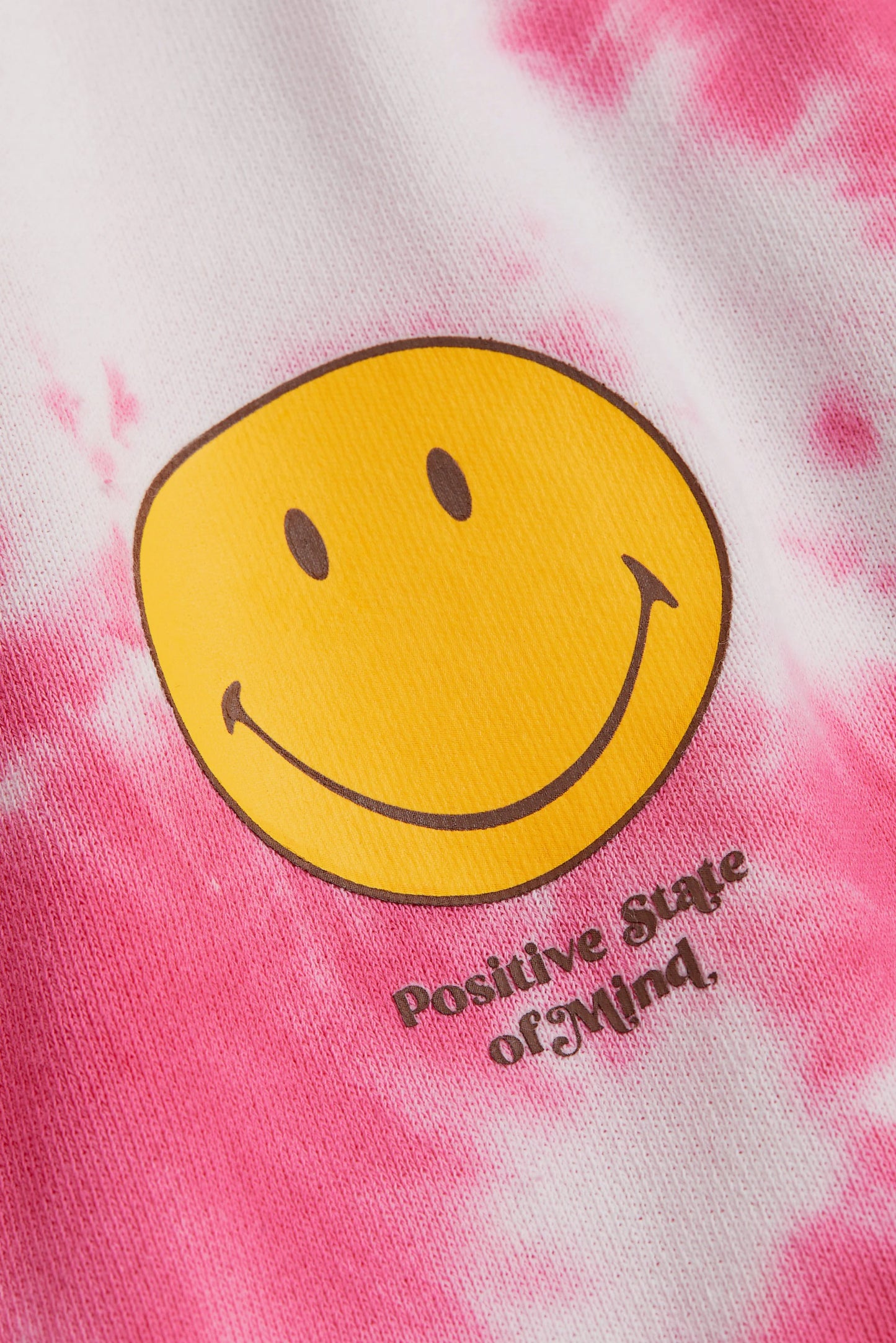 SMILEY POSITIVE STATE OF MIND RELAXED TIE DYE 🙃🩷(L)