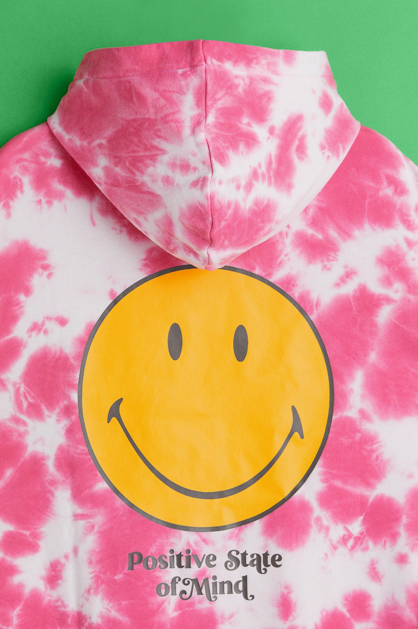 SMILEY POSITIVE STATE OF MIND RELAXED TIE DYE 🙃🩷(L)